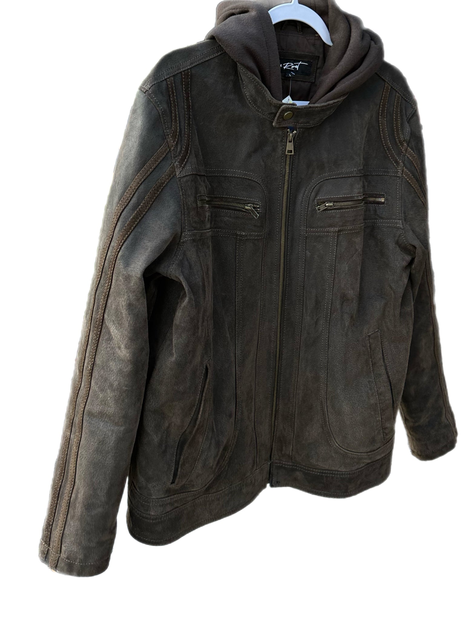 Black Rivet Brown Suede Jacket