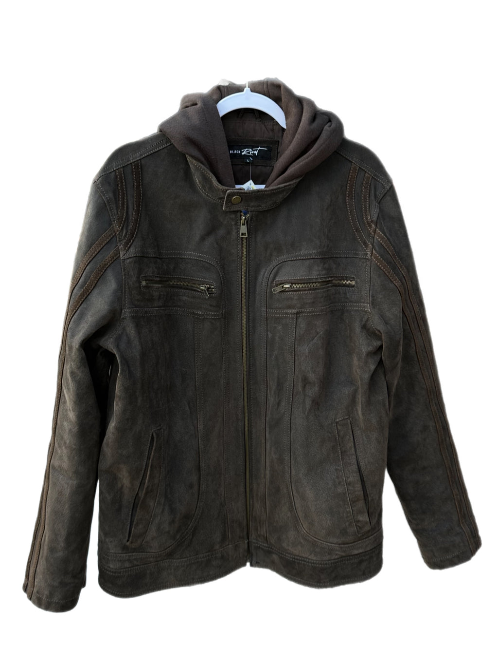 Black Rivet Brown Suede Jacket