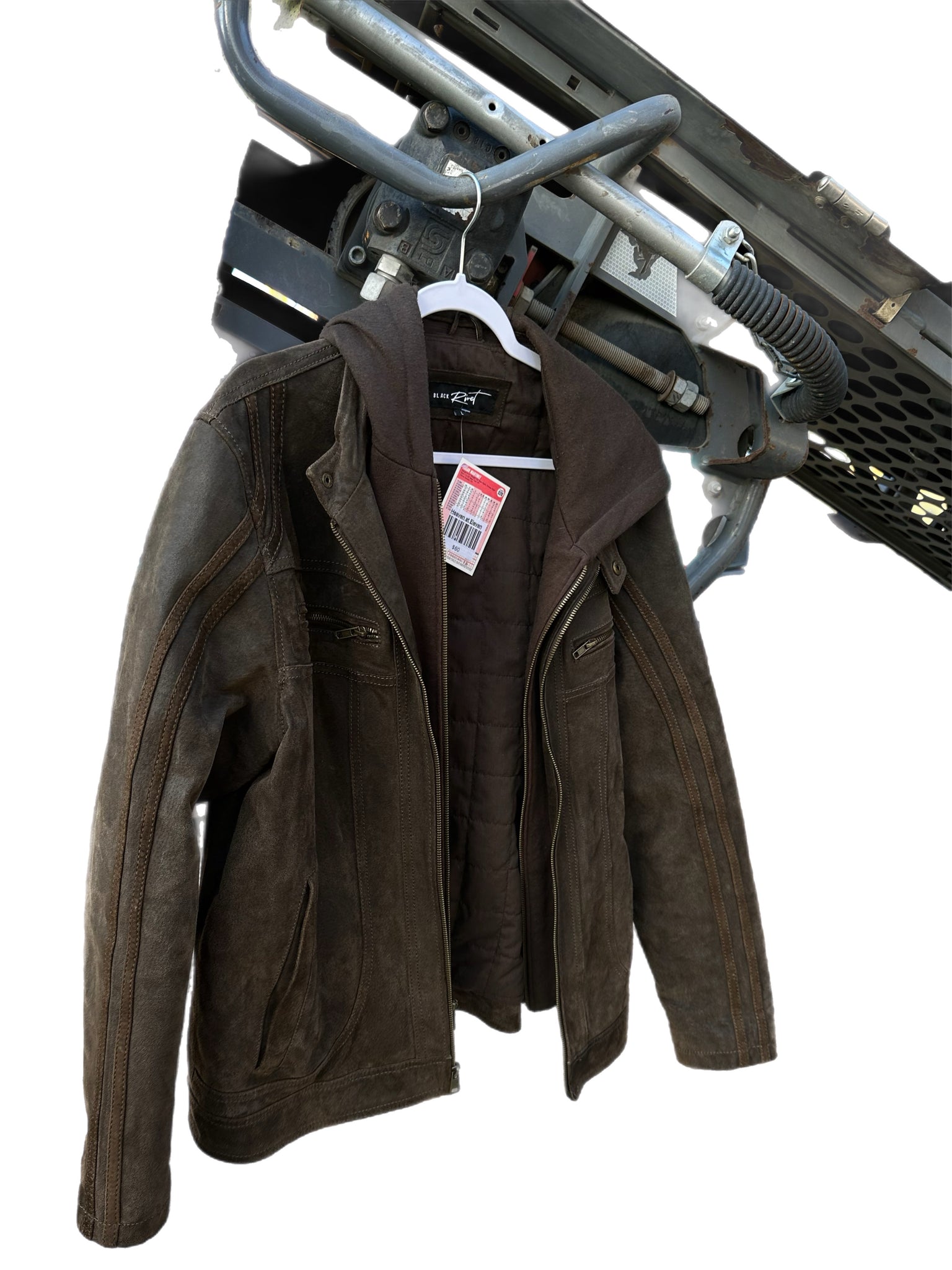 Black Rivet Brown Suede Jacket