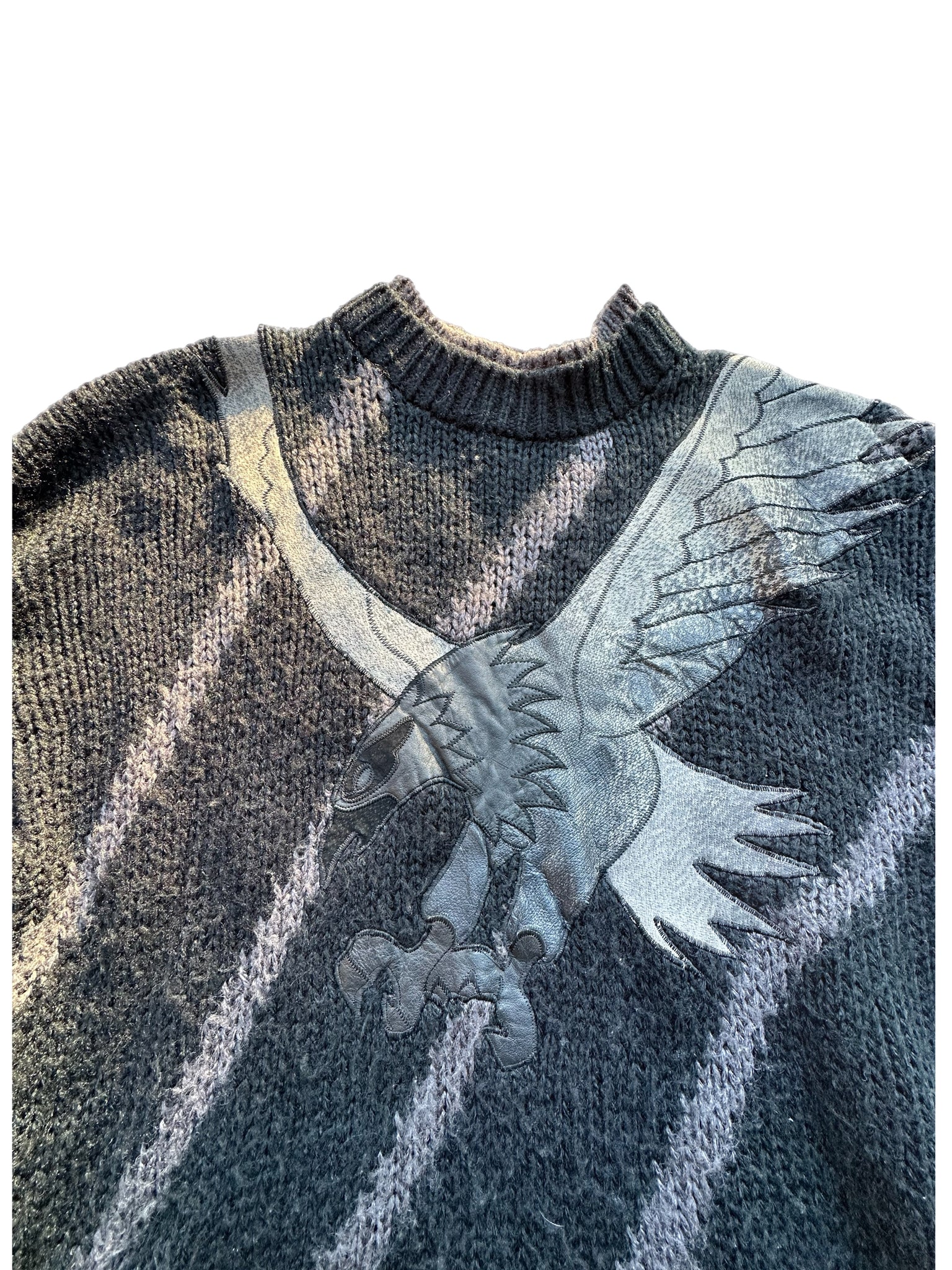 Leather Eagle Sweater