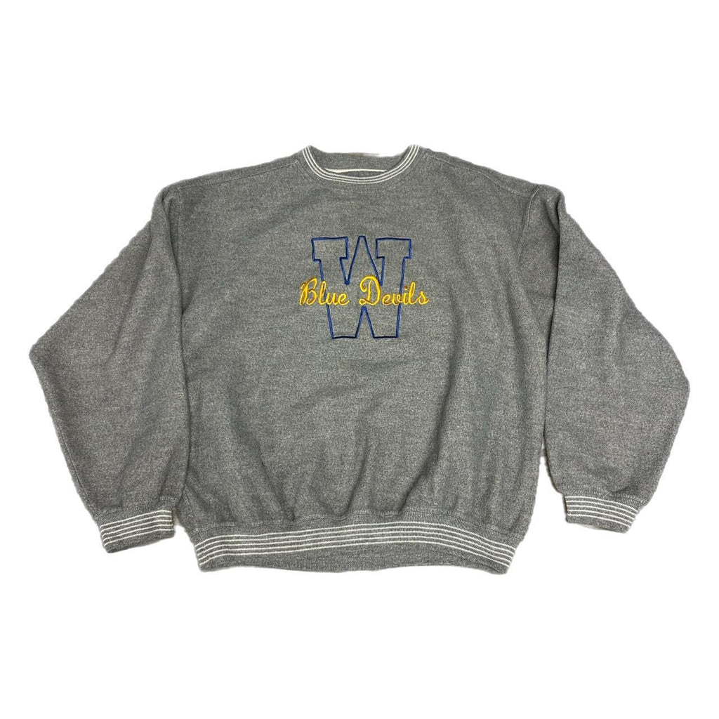 Warren Blue Devils Grey Crewneck Sweater