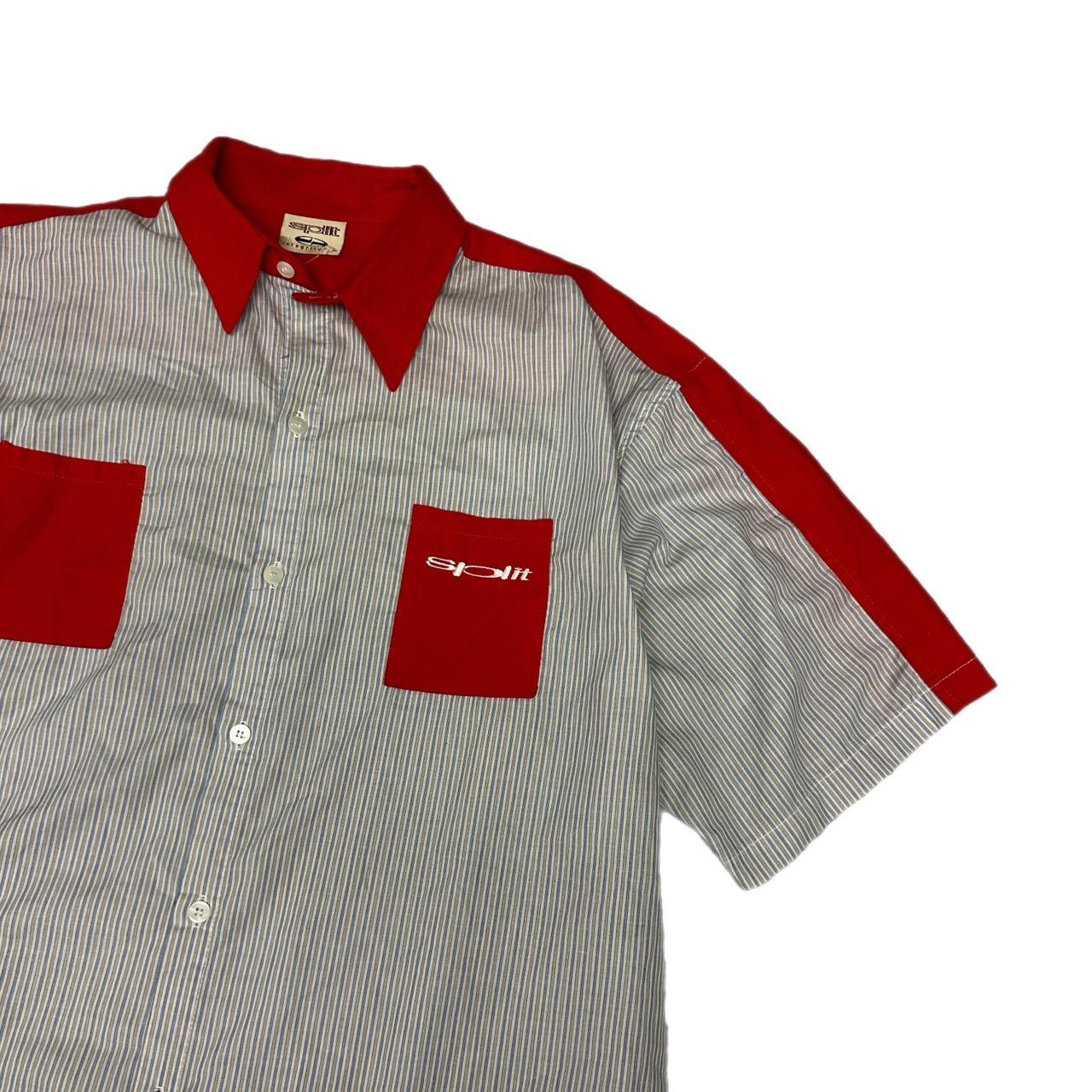 Split Short Sleeve Button Up Shirt