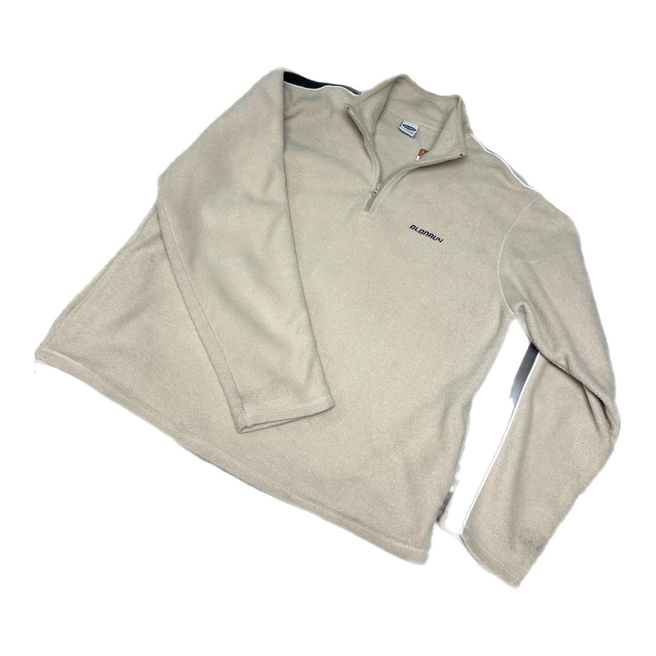 Vintage Old Navy Cream and black 1/4 zip fleece