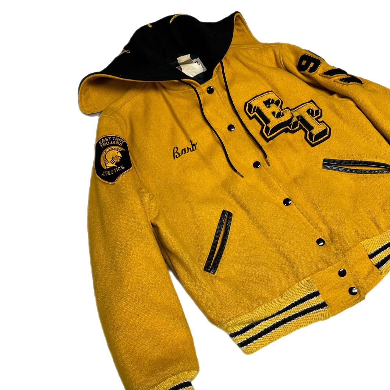 Vintage 80’s Yellow and black varsity jacket