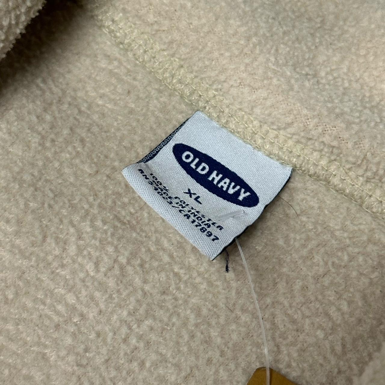 Vintage Old Navy Cream and black 1/4 zip fleece